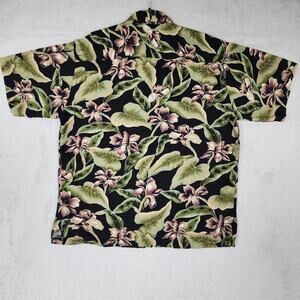 VTG Tori Richard Shirt Mens L Button Up Hawaii Floral Camp Leaves Garden USA